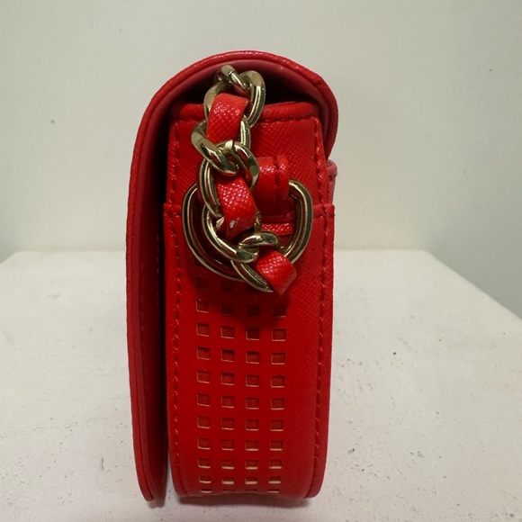 Banana Republic Red Crossbody Bag with Gold Accents - Picture 6 of 14